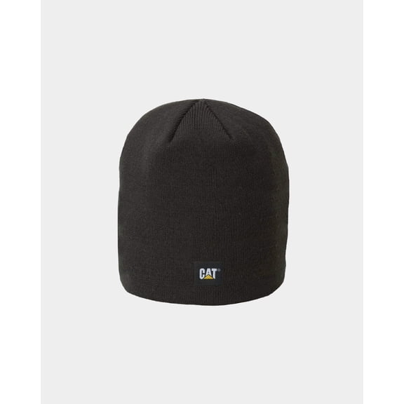 Caterpillar Logo 100% Acrylic Workwear Men's Knit Beanie, Black, One Size, 1 Count