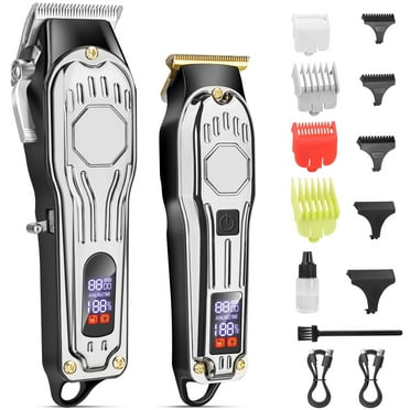 Prozing Hair Clippers for Men, Professional Barber Clippers and Rechargeable Hair Cutting Kit, Electric Hair Trimmer for Men with LED Display for Hair Beard Styling, Gift for Mens