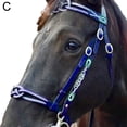 thumbnail image 1 of Horse Real Leather Headcollar Halter Equestrian Competition Riding^ O7C8, 1 of 9