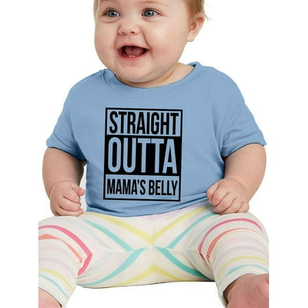

Straight Outta Mama s Belly T-Shirt Infant -Smartprints Designs 18 Months