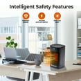 thumbnail image 6 of Comfort Zone 10" Oscillating Desktop Space Heater with Remote and Thermostat, Black, 6 of 6