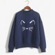 thumbnail image 1 of ICHUANYI Clearance Womens Winter Sexy Round Neck Long Sleeve Tops Printed Regular Blouse(Blue, XL) ICHUANYI WER2023081404301, 1 of 4