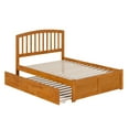 thumbnail image 3 of AFI Richmond Full Wood Platform Bed with Footboard and Full Trundle, Light Toffee, 3 of 9