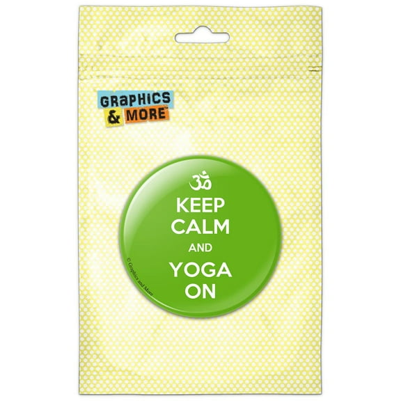 Keep Calm And Yoga On Namaste Refrigerator Button Magnet