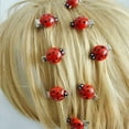 thumbnail image 4 of Yokua 10Pcs Ladybird Shaped Hair Clip Lightweight Hairpins Hairpiece for Children, 4 of 9