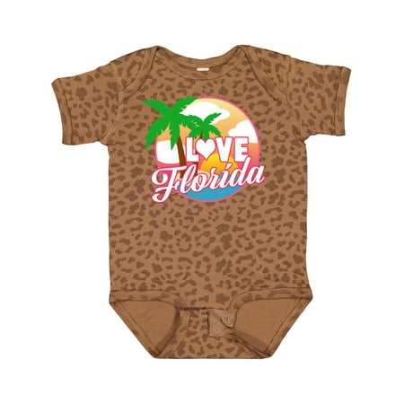 

Inktastic I Love Florida with Ocean and Palm Trees Gift Baby Boy or Baby Girl Bodysuit