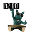 thumbnail image 3 of Bandeja de almacenamiento con adorno de bulldog, decoración de escritorio, figura de bulldog para la entrada de la oficina verde, 3 of 9