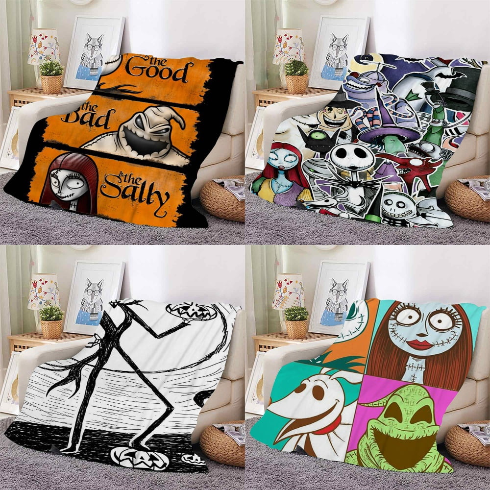 The Nightmare Before Christmas Throw Blanket is suitable for sofas, sofas  and beds, super soft Jack and Sally blankets and warm blankets,  comfortable, plush, light - Walmart.com