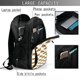 thumbnail image 4 of Balery Pizza Mochila con carga USB para hombre y mujer - Mochila impermeable y antirrobo para laptop con puerto USB para viajes, trabajo, 4 of 7