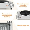thumbnail image 3 of CUSIMAX 1800W Double Burner Hot Plate – Portable cast iron stove with powerful 1800W, fits all cookware, upgraded for easy cooking convenience., 3 of 9