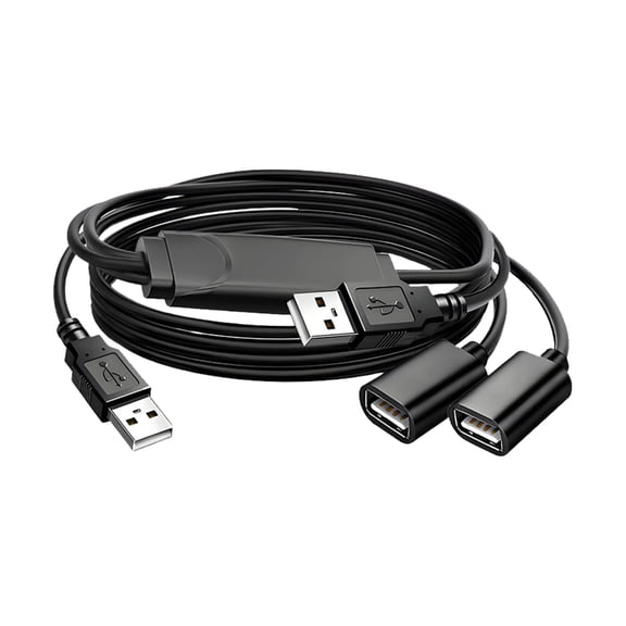 USB 1 Male to 2 Female Connectors Extension Cord For Video Conferencing Devices