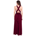 thumbnail image 4 of IBTOM CASTLE Women Transformer Evening Dress Maxi Cocktail Wrap Convertible Multi Way Floor Long Formal Gown M Wine Red, 4 of 8