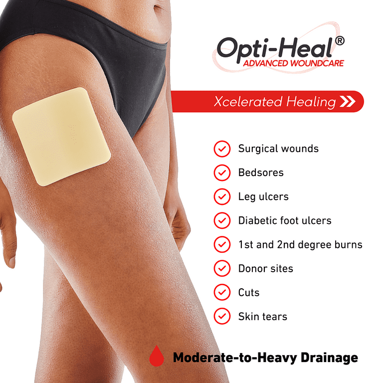 Neo G Opti-Heal Silicone Foam Absorbent Pad 4x4, 3CT - Walmart.com