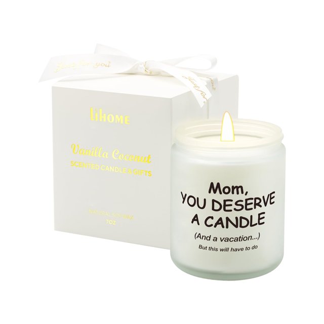 Cera de soja natural con aroma a vainilla y coco de Candle Lihome, 198 g