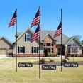 thumbnail image 7 of SnugNiture 25FT Sectional Heavy Flagpole Kit and 3×5 American Duty Flag for Yard, Mall Show or Exhibition,Black, 7 of 7