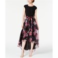 thumbnail image 1 of Vestido alto y bajo SLNY para mujer negro 18, 1 of 1