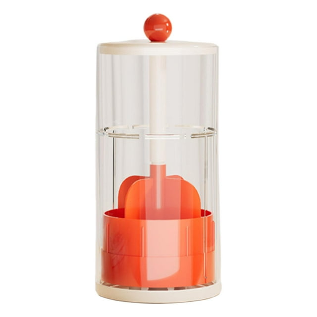 Portabrochas de maquillaje con elevación automática, organizador de brochas de maquillaje, contenedor con cubierta a prueba de polvo Rojo cremoso