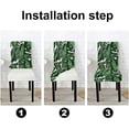 thumbnail image 4 of Leopard Floral Dining Chair Slipcover 6 Pack Watercolor Seamless Pattern with Tropical Leaves Palms Monstera Passion Fruit Al Dining Chair Slipcover Stretchable for Kitchen,Hotel,Rest, 4 of 5