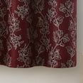 thumbnail image 5 of VCNY Home Carmen 2-Piece Burgundy Floral Rod Pocket Light-Filtering Curtain Panel Set, 38" x 84", 5 of 5