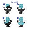 thumbnail image 4 of Abstract Office Chair Slipcover, Flower Style Star Like Shapes Art Deco Illustration, Protective Stretch Decorative Fabric Cover, Standard Size, Sky Blue Blue, by Ambesonne, 4 of 5