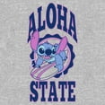 thumbnail image 2 of Junior's Lilo & Stitch Aloha State Stitch Surf Sweatshirt Heather Gray Large, 2 of 2