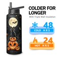 thumbnail image 4 of 40oz Insulated Halloween Tumbler, Skeleton, Witch and Candy Pattern, Stainless Steel Cup, Halloween Gifts for Friends, 4 of 6