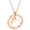 Rose Gold, variant on Stainless Steel Round 15 MM Hollow Heart Pendant Necklace for Women Mom Daughter Geometric Statement Jewelry Rose Gold