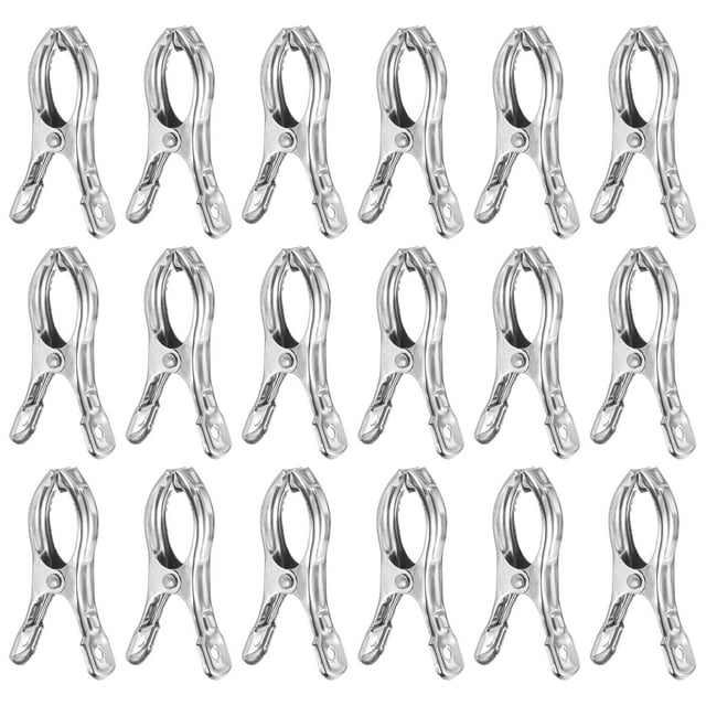 Uxcell 40Pcs Pinzas de acero inoxidable 2.8 pulgadas Clips para cubierta de piscina Viento para colgar