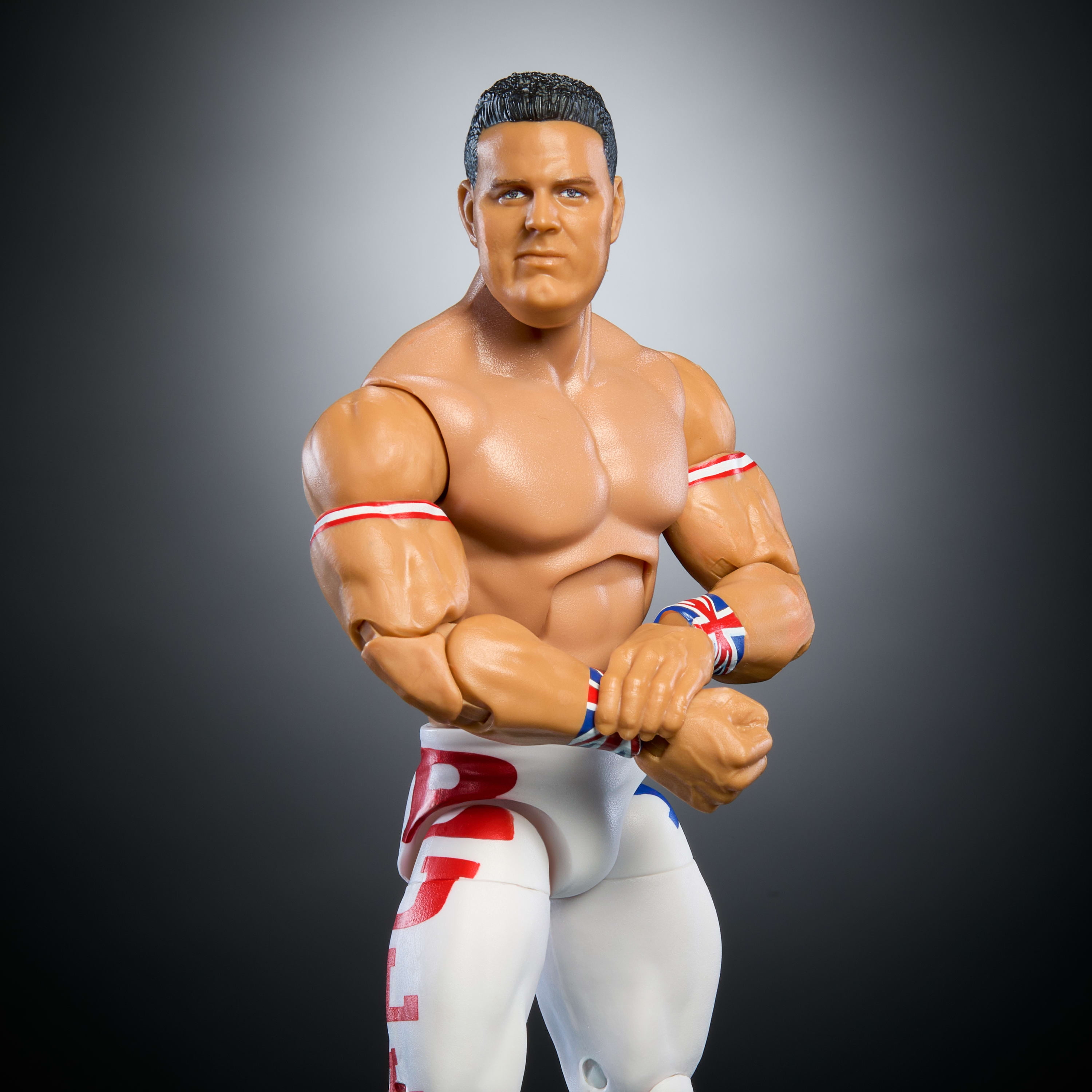 WWE Monday Night War Elite Collection British Bulldog Action Figure with Build-a-Figure Accessories