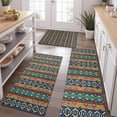 thumbnail image 2 of Colorful Geometric Striped Pattern Kitchen Rugs Sets Of 3,Kitchen Runner Rugs Non Skid Washable,Decorative Kitchen Floor Mats for Kitchen,Sink,Laundry,17"x30"+ 17"x47" + 17"x59", 2 of 6