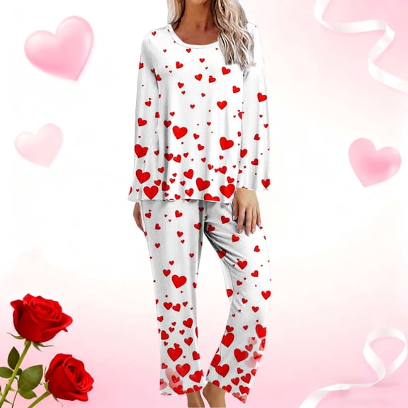 Censtreet Womens Pajama Sets 2 Piece Lounge Set Fall Spring Pajamas Long Sleeve Pjs Top and Pants Soft Pj Sets Loose Sleepwear