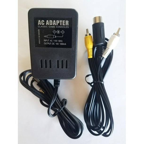 Replacement AC Adapter Power Cable Cord With A/V Audio Video Cable For