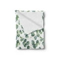 thumbnail image 2 of Leaf Soft Flannel Fleece Throw Blanket, Watercolor Style Pattern Dollar Eucalyptus Leaves and Branches, Cozy Plush for Indoor and Outdoor Use, 70" x 90", Green Pale Brown White, by Ambesonne, 2 of 5