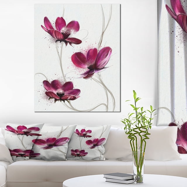 Jolis Coquelicots Rouges Aquarelle - Œuvres d'Art Murales sur Toile