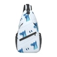 thumbnail image 1 of ZNDUO Sling Bag, Men Shoulder Backpack Small Cross Body Chest Sling Backpack-Dog Head Print Pattern, 1 of 8