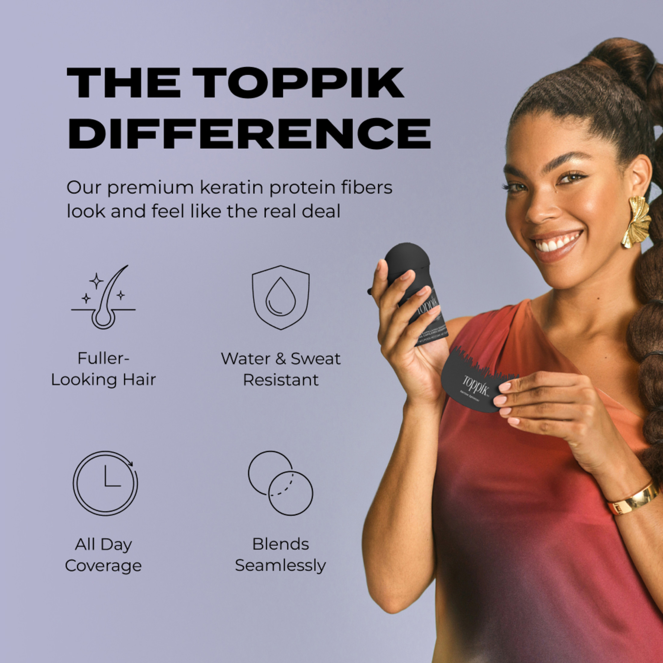 Toppik Hair Building Fibers, Dark Brown, 12g Fill In Fine or Thinning Hair, Instantly Thicker, Fuller Looking, 9 Shades for Men & Women, Keratin Protein Formula