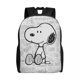 thumbnail image 3 of Mochila para portátil personalizada con paisaje de Van Gogh, Snoopy y Charlie Brown, mochila informal para mujer, para estudiantes universitarios, bolsa Peanuts, 3 of 5