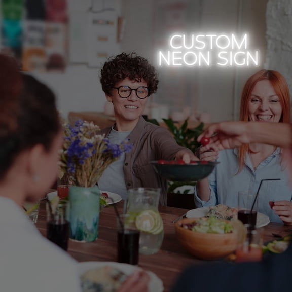 UPONRAY Two Lines Custom Neon Signs, Usb Powered with Adjustable Brightness Wall Decor for Gifts, Cool White, 18 inch