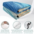 thumbnail image 4 of Full Quilt Set 78''x90'', Blue Ombre Coastal Lightweight Bedspread Coverlet Set with 2 Pillow Shams, Summer Nautical Beach Ocean Seaside Breathable All Season Quilt Bedding for Bedroom/Guest Room, 4 of 9