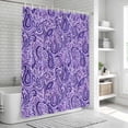 thumbnail image 5 of Vintage Purple Shower Curtain Set - Small 36" x 72" Washable Bathtub Curtain with 12 Hooks, Retro Botanical Abstract Art Waterproof Fabric Stall Shower Curtains for Bathroom/Bathtub Décor, 5 of 6