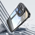 thumbnail image 2 of Dteck for iPhone 15 Pro Back Case, Shockproof Slim Clear Hard PC Back with Soft TPU Bumper Scratch Resistant Protective Transparent Anti-Scratch Phone Case, Black, 2 of 6