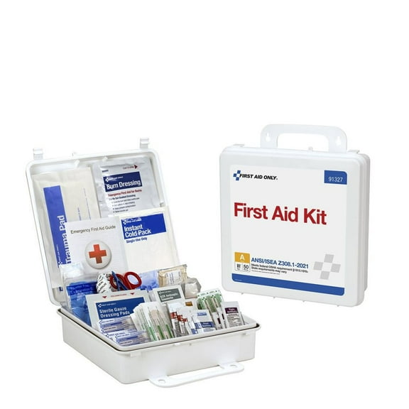 First Aid Only First Aid Kit 50 Person Plastic Case Ansi Portable