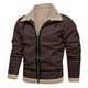 thumbnail image 2 of Abrigo de Piel Sintética Para Hombre Abrigos de Invierno Casual Mantener Caliente Espesar Chaqueta de Cobertura de Manga Larga Cremallera Patchwork Odeerbi  ODB175302, 2 of 5
