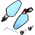 thumbnail image 2 of Espejos para motocicleta de 7/8" y 22 mm, espejos laterales de aluminio, espejos universales con extremo de mango trasero, 1 par, rojo Zhivalor WLJ-0199, 2 of 4