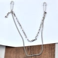 thumbnail image 4 of Double Chain Brooch Decorative Pendant Novelty Durable Metal Unisex Collar Pins, 4 of 7