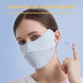 thumbnail image 4 of Pebbuoy Breathable Face Guard Solid Color Super Soft Friendly to Skin UV Protection Thin Three-Dimensional Sunscreen Face Guard, 4 of 7