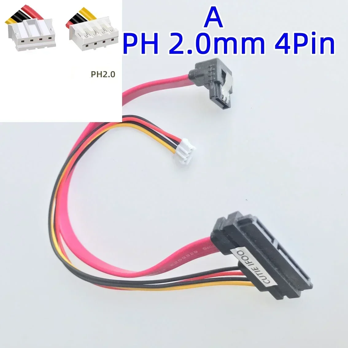 7+15 22P to SATA Hard Disk Drive IDE EH FDD XH2.54 PH2.0 2Pin 4pin PC Power Data Cable 2in1 For HTPC HIN MINI ITX Mainboard Cord