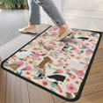 thumbnail image 4 of Chihuahua and Flower Florals Door Rugs,Washable Non Slip Door Mats Indoor,Decorative Door Mats,Entry Mat Indoor for Entrance,Bedroom,Kitchen,Bathroom,30"x17", 4 of 6