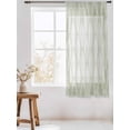 thumbnail image 3 of Sheer Curtains 63 Inch Length, Sage Green Semi Sheer Curtains Light Filtering Window Treatment, Vintage Elegant Abstract Art Privacy Voile Drapes for Living Room Bedroom 52x63 Inch, 3 of 7