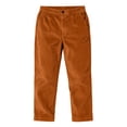 thumbnail image 7 of CYRBOKO Corduroy Pants for Boys, Relaxed Fit Elastic Waist Comfy Casual School Uniform Pants Orange Size 5-6 T, 7 of 7